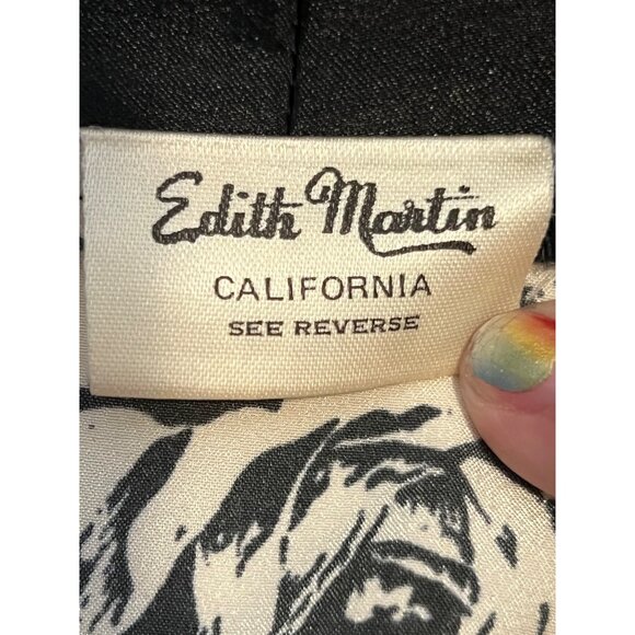 VTG  Edith Martin California Women 2 Piece Cardigan Tank Career Whimsy Goth USA - Picture 6 of 16